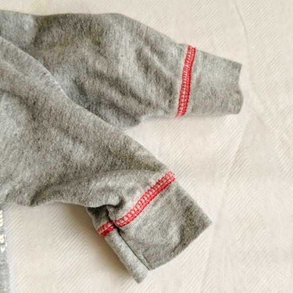 gymboree holiday jumpsuit unisex 6 months red & gray fair isle print - Picture 3 of 8